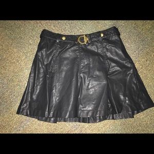 Free People black leather skirt